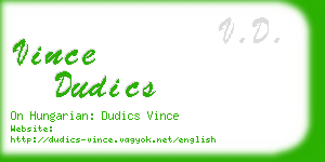 vince dudics business card